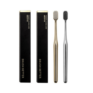 Nouvelle <span class=keywords><strong>brosse</strong></span> <span class=keywords><strong>à</strong></span> dents <span class=keywords><strong>à</strong></span> poils souples avec placage or champagne pour un nettoyage interdentaire en profondeur - Product Image 4