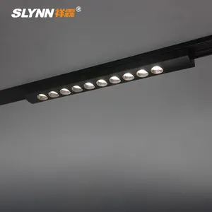 SLYNN avrupa manyetik parça sistemi, LED Spot ışık 48V mıknatıs LED ray lambası yüzey gömme kolye manyetik ray lambası