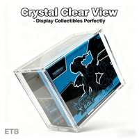 Boîte en acrylique transparente ETB, étui de protection pour objets de collection en plexiglas avec couvercle magnétique