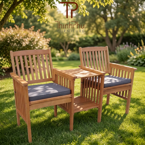 Contemporary Solid <b>Pine</b> Wood Chaise Lounge Bench Outdoor Water-Resistant Cushions Bedroom Courtyard Farmhouse Park Villa-Jack - Product Image 4