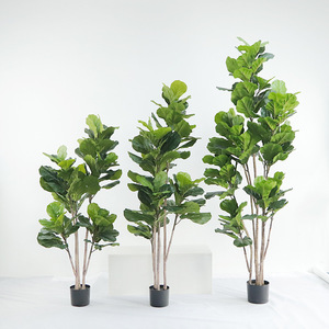 Grande Simulation Plante Harpe Feuille Banyan Pot Décoration Pièces Plancher Intérieur Magasin De Vêtements Décoration-149 - Product Image 1