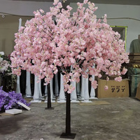 NINI Pohon Bunga Sakura Buatan Berkualitas Tinggi dari Sutra Artifisial Ramah Lingkungan Warna Pink yang Indah untuk Dekorasi Pernikahan, Rumah, dan Kantor