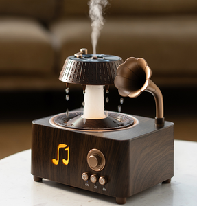 OEM 2026 nouvelle conception unique de gramophone diffuseur d'arôme de parfum humidificateur de goutte de pluie rotatif machine d'aromathérapie d'huile essentielle - Product Image 1