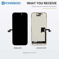 Rakitan Layar LCD iPhone 16 Pro 100% Teruji dan Berfungsi Sempurna untuk Penggantian Layar Ponsel, Perbaikan, dan Grosir Adaptor