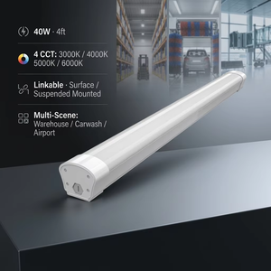 Luminaire LED Tri-Proof 100 pouces 5000K IP67 IK10 pour entrepôt industriel, résistant à la corrosion, avec driver Tridonic Osram BOKE - Product Image 4