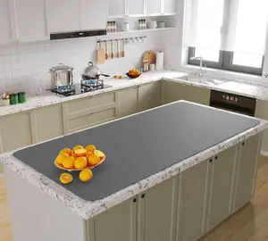 Silicone Counter Mats Heat Resistant Kitchen Countertop Protector Non Slip Mat Black Gray