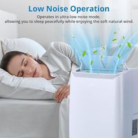 Climatiseur Électrique Portable 12000 BTU 3-en-1 : Refroidissement, Chauffage, Déshumidificateur, Modes Ventilateur, Oscillation Automatique, Télécommande