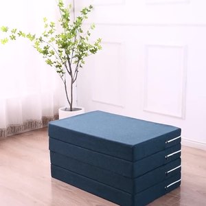 Trifold Xách Tay 3 Gấp Giường Pad Gối Top Nệm Tri Gấp Khách Nhật Bản Futon Sàn Có Thể Gập Lại Bọt Nệm Cho Ngủ - Product Image 3