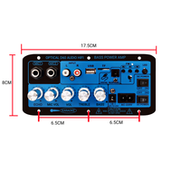 Amplificateur de caisson de basses haute puissance 300W pour carte audio karaoké à domicile transfrontalière pour entrée de fibre optique Bluetooth 150W puissance nominale