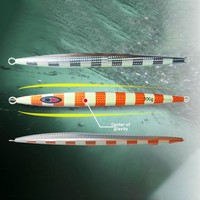 Leurre de pêche Raptor Lead à coulée rapide et lumineux, ultra-lancé, long et mince, pour la pêche en mer ciblant le marlin, le bar et le thon