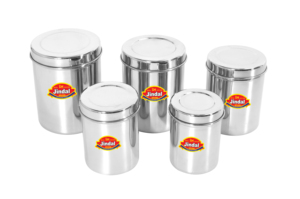 Material de cocina con estilos de tapa para caja de almacenamiento de contenedores de condimentos, juego de Dabba de uso diario Premium, cilindro de acero inoxidable - Product Image 5
