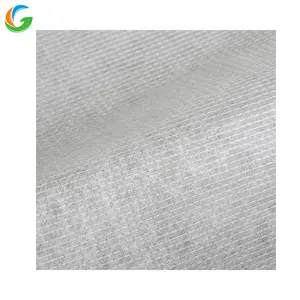 Tissu non tissé de liaison de points d'impression en polyester doré 100% en rouleaux, tissu renforcé non tissé noir rpet stitch-bond