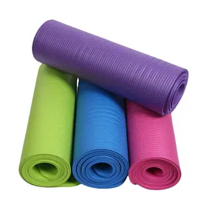 Custom logo printed eco friendly non slip private label soft NBR yoga mat 10mm yoga mat