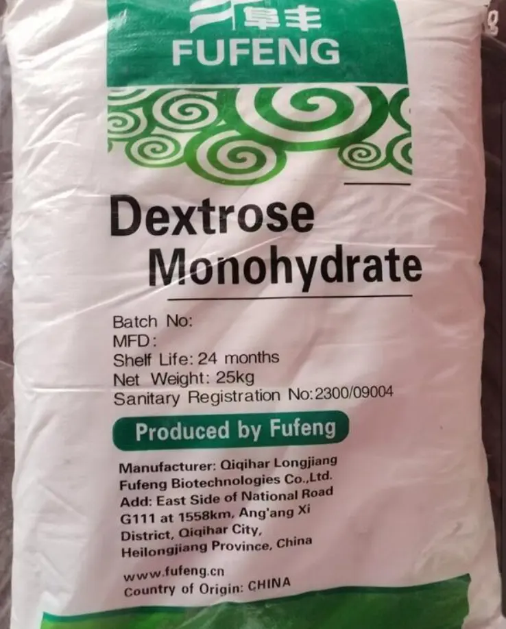 Poudre de glucose de qualité alimentaire en vrac 99.5% dextrose monohydraté (D-glucose) fournisseur de prix de glucose liquide de haute qualité