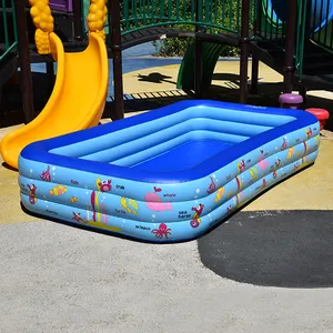 Home Family Kids Swimmingpool Aufblasbarer Lounge-Pool in voller Größe Kindergarten Hinterhof Aufblasbarer Pool