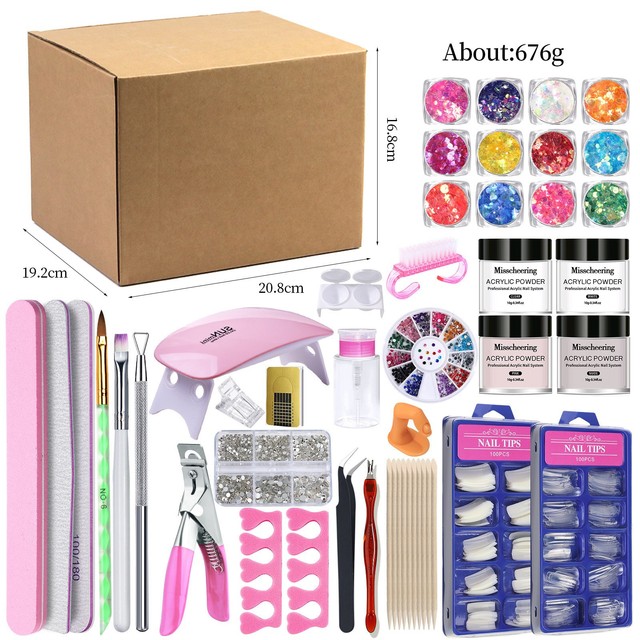 Professional Salon UV LED Nail Lamp Set 35pcs Manicure Kit with Gel Polish and Nail Drill Nails Supplies for Beginner Nails Kit