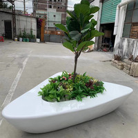 Chaise de loisirs de plein air personnalisée résine créative forme spéciale lit de fleurs arbre en fibre de verre banc de piscine pour hôtel de parc résidentiel