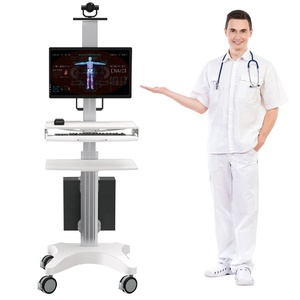 ABS Nhựa Giá Tốt Nhất Y Tế Xe Đẩy Với Màn Hình Gắn Máy Tính Có Thể Điều Chỉnh Máy Tính Xách Tay Y Tế Vẻ Đẹp Cụ Cho Bệnh Viện - Product Image 5