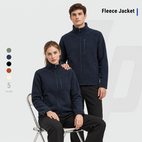 Veste polaire double face pour homme, col montant, fermeture éclair intégrale, multi-poches, poche poitrine, chaude, hiver, extérieur, vente en gros