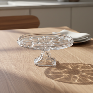 37.8cm ocean with base hollow flower Home Decoration Wedding crystal glass Candy Storage Container Glass Candy fruit bowl - Product Image 3