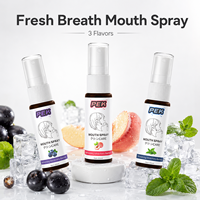 Spray buccal OEM ODM, rafraîchisseur d'haleine, spray pour l'hygiène buccale, saveur menthe, étiquette privée, emballage personnalisé, approvisionnement en gros