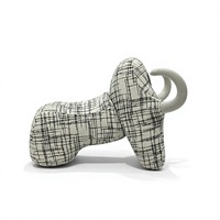 Fauteuil d'appoint en forme de monstre mignon, tissu bouclé tweed, design moderne et minimaliste, fauteuil de loisirs rembourré en mousse pour salon