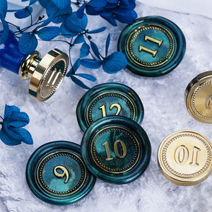 Miglior prezzo cifra serie arabica numero di serie novantanovecento sigillo di cera testa timbro - Product Image 5