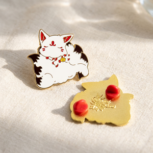 Insignia con diseño gratuito de temática de zorro, de material de esmalte duro, con formas, chapada, impresa, estampada y fundida, de aleación de aluminio y zinc, estilo náutico - Product Image 1