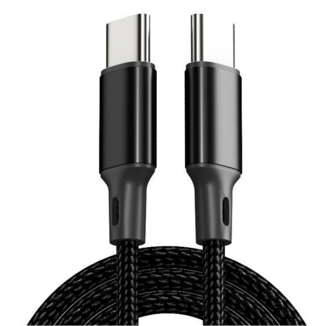 Nylon Braided Type C-C 60W PD Fast Charger Cable USB C to C 3A Fast Charging Cable for Iphone 15 Pro Max