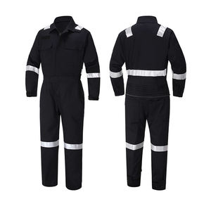 Vente en gros de combinaisons ignifuges de sécurité noires pour hommes, combinaisons de travail ignifuges résistantes à l'huile pour mécaniciens et mécaniciens - Product Image 6