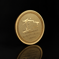 Pièce de monnaie commémorative professionnelle en alliage de zinc plaqué or, avec logo 3D personnalisé, pour les récompenses médicales et les récompenses pour médecins