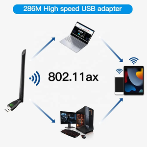 Ax300 Wifi 6 <span class=keywords><strong>USB</strong></span> <span class=keywords><strong>Adapter</strong></span> <span class=keywords><strong>USB</strong></span> 2.0 không dây card mạng 2.4GHz 802.11ax 300Mbps Wifi Dongle cho PC miễn phí điều khiển - Product Image 4