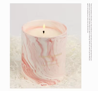 Bougie parfumée artisanale de luxe en céramique marbrée, populaire, personnalisée, en gros, écologique, moderne, pour Noël