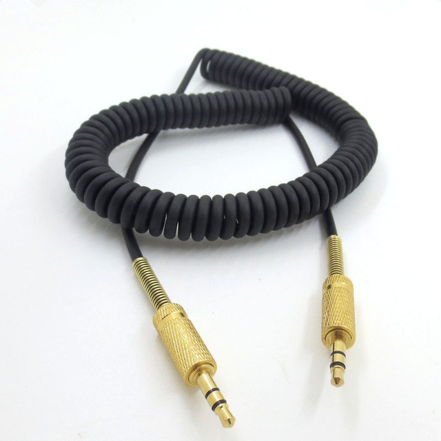 3.5mm Replacement Audio AUX Cable Coiled Cord for Marshall Woburn Kilburn II Speaker Male to Male Jack