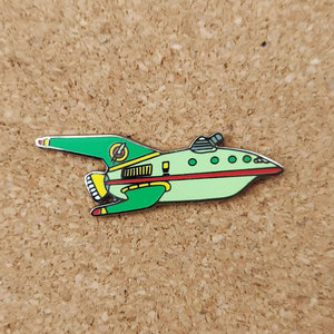 Broche de metal esmaltado de la película animada Out To The Future Planet Delivery, insignia para camisa de estudiante, diseño de personaje de dibujos animados unisex - Product Image 5