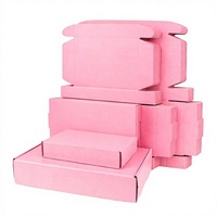 Großhandel Recycelte Rosa Karton-Versandboxen, 4mm Faltbare Maßgefertigte Papierboxen mit Bronziertem Logo für Bekleidung und Geschenke