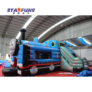 Thiết Kế Mới <span class=keywords><strong>Thomas</strong></span> Các Train Inflatable Nhà Bị Trả Lại Phim Hoạt Hình Chủ Đề Inflatable Bouncer Nhảy Lâu Đài Nhà Với Slide - Product Image 1