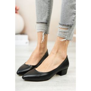 Giày nữ cổ điển gót thấp <span class=keywords><strong>3</strong></span> cm màu đen dòng Casual 36-40 sản xuất tại Thổ Nhĩ Kỳ - Product Image 3