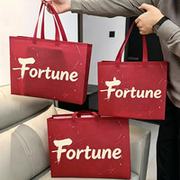 Sac fourre-tout réutilisable pliable en non-tissé personnalisé avec logo imprimé par transfert thermique, respectueux de l'environnement, pour vêtements et chaussettes