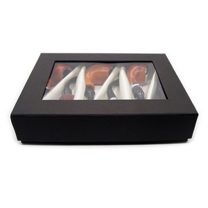 Coffret Cadeau Premium 6-en-1 de Pipes à Tabac en Résine avec Texture Bois Peinte, Étui de Luxe, Collection de Pipes Filtrées pour Hommes - Product Image 6