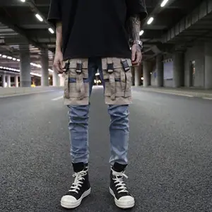 OEM neue stil zerrissene pent stil lager dropshipping männer blau tasche fracht jeans