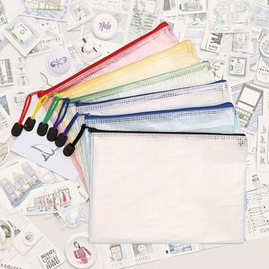 Pochette en PVC transparente, sacs en maille imperméables avec fermeture éclair pour les voyages, le bureau, l'école - Product Image 5