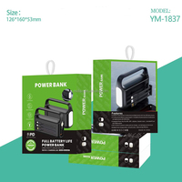 Batterie externe solaire personnalisée OEM avec logo, câbles, lampe de camping, 20000mAh, 50000mAh, 100000mAh, charge rapide 22.5W, batterie portable