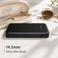 Batterie externe ultra-fine Type-C 10000mAh 196g 30W PD Charge rapide 15W Chargeur sans fil magnétique Portable Aluminium ODM