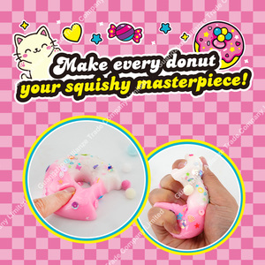 Juguete antiestrés de TPR suave y colorido con forma de donut, 3 estilos, juguete creativo para apretar, juguete blandito para aliviar el estrés, juguete sensorial para descompresión y diversión. - Product Image 3