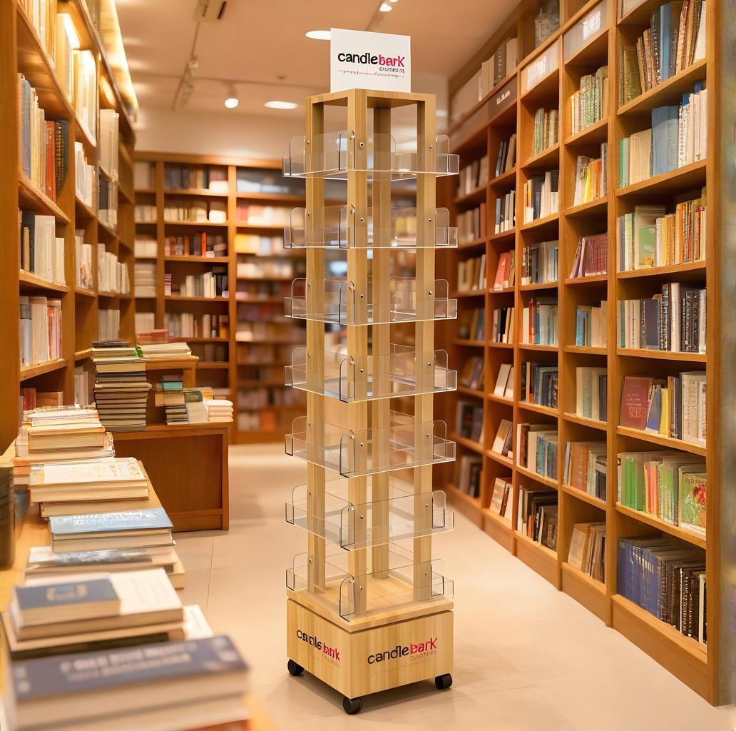 Apache Custom Wood Cards Rotating Display Stand Display Racks for Bookstore & Stationery Store & Gift Shop — view 5