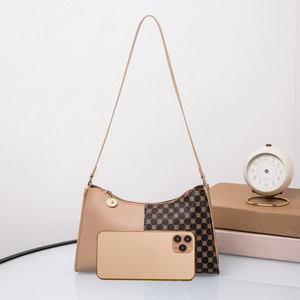 Bolso de Hombro Simple y Moderno de PU con Cierre para Mujer, Uso Diario, Diseño de Combinación de Colores, Venta al Por Mayor Tanjing - Product Image 3