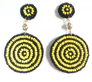 Tendencia Nuevo diseño Color azul Cuentas de semillas Pendiente bordado Pendiente de color personalizado Pendientes de cuentas de vidrio Pendientes - Product Image 2