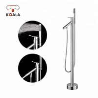 Robinet de douche et de bain sur pied UPC au design moderne pour hôtel, avec remplisseur de baignoire et poignée de douche