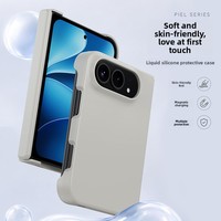 Coque de téléphone en silicone liquide pliable, anti-chute, résistante aux chocs, avec aimant puissant N52, couleur unie tendance pour iPhone Duo